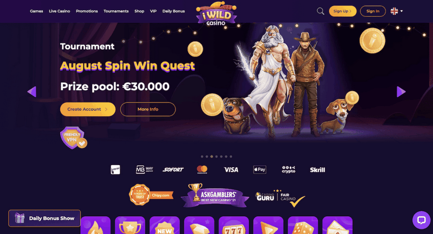 Recensione del casinò iWild